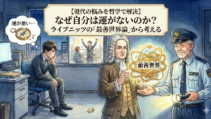 【現代の悩みを哲学で解決】なぜ自分は運がないのか？ ライプニッツの「最善世界論」から考える画像