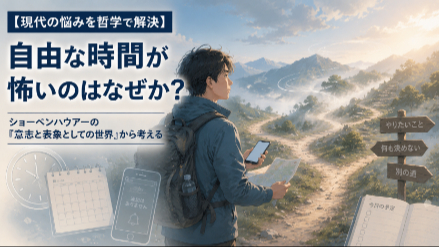 【現代の悩みを哲学で解決】自由な時間が怖いのはなぜか？ ショーペンハウアーの『意志と表象としての世界』から考える画像