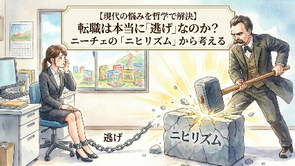 【現代の悩みを哲学で解決】転職は本当に「逃げ」なのか？ ニーチェの「ニヒリズム」から考える画像