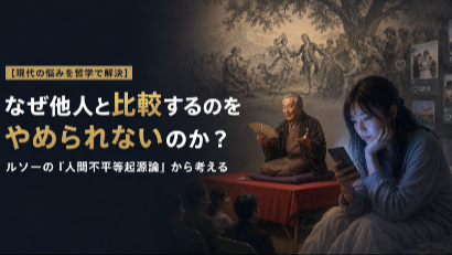 【現代の悩みを哲学で解決】なぜ他人と比較するのをやめられないのか？ ルソーの『人間不平等起源論』から考える画像