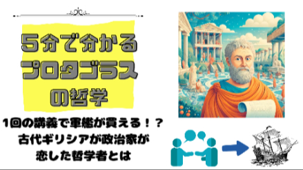 ５分で分かるプロタゴラスの哲学｜1回の講義で軍艦が買える！？ 古代ギリシアの政治家が恋した哲学者とは｜元教員が解説画像