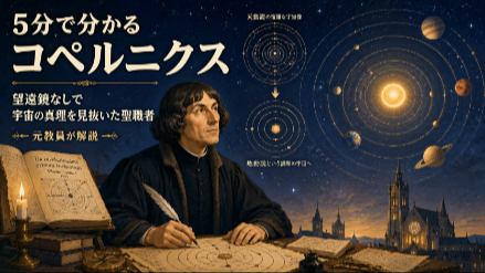 ５分で分かるコペルニクス｜望遠鏡なしで宇宙の真理を見抜いた聖職者｜元教員が解説画像