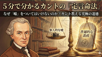 ５分で分かるカントの「定言命法」｜なぜ「嘘」をついてはいけないのか？カント教える究極の道徳｜元教員が解説画像
