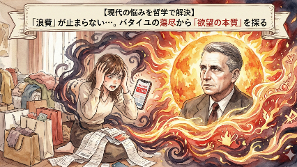 【現代の悩みを哲学で解決】「浪費」が止まらない…。バタイユの蕩尽から「欲望の本質」を探る画像